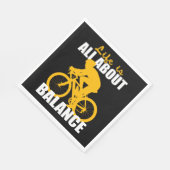 Het leven draait om balans fietsen Motivatie Servet (Hoek)