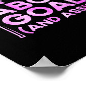 Het leven draait om doelen en sport poster (Hoek)