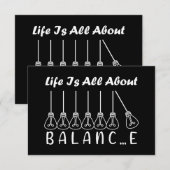 Het leven draait om evenwicht en motivatie inspira bedankkaart (Voorkant / Achterkant)