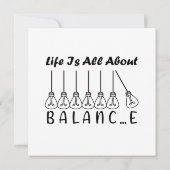 Het leven draait om evenwicht en motivatie inspira bedankkaart (Achterkant)