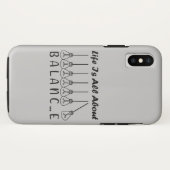 Het leven draait om evenwicht en motivatie inspira Case-Mate iPhone case (Achterkant (horizontaal))
