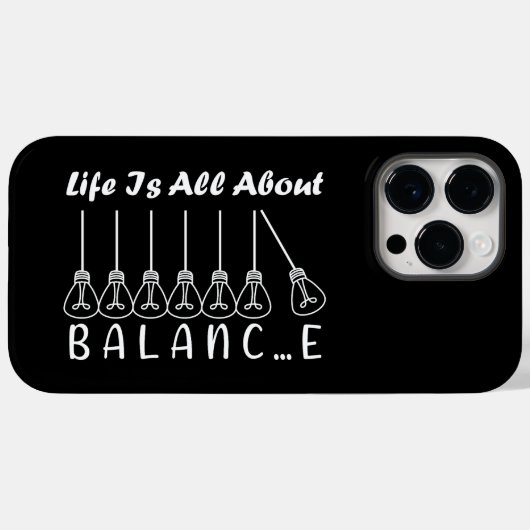 Het leven draait om evenwicht en motivatie inspira Case-Mate iPhone case (Achterkant (horizontaal))