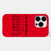 Het leven draait om evenwicht en motivatie inspira Case-Mate iPhone case (Achterkant (horizontaal))