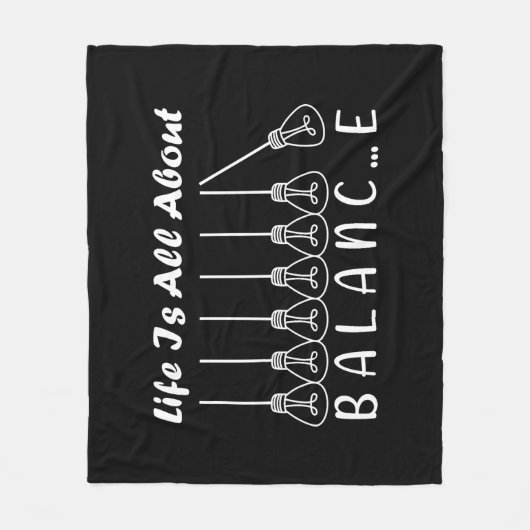 Het leven draait om evenwicht en motivatie inspira fleece deken (Voorkant)