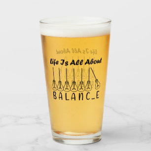 Het leven draait om evenwicht en motivatie inspira glas