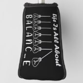 Het leven draait om evenwicht en motivatie inspira golfheadcover (Draai 90)