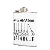 Het leven draait om evenwicht en motivatie inspira heupfles (Links)