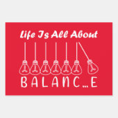 Het leven draait om evenwicht en motivatie inspira inpakpapier vel (Voorkant 2)