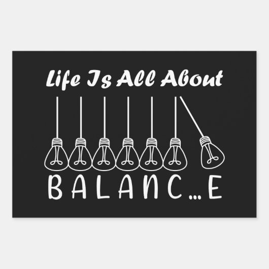 Het leven draait om evenwicht en motivatie inspira inpakpapier vel (Voorkant)