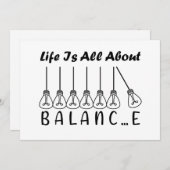 Het leven draait om evenwicht en motivatie inspira kaart (Voorkant / Achterkant)