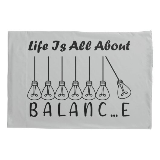 Het leven draait om evenwicht en motivatie inspira kussensloop (Achterkant-Links)