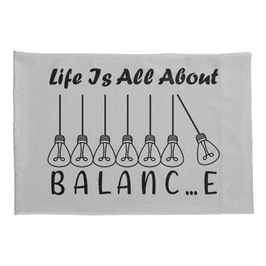 Het leven draait om evenwicht en motivatie inspira kussensloop (Achterkant-Rechts)