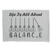 Het leven draait om evenwicht en motivatie inspira kussensloop (Voorkant-Links)