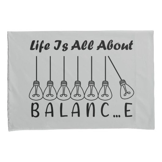 Het leven draait om evenwicht en motivatie inspira kussensloop (Voorkant-Rechts)