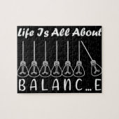 Het leven draait om evenwicht en motivatie inspira legpuzzel (Horizontaal)