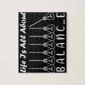 Het leven draait om evenwicht en motivatie inspira legpuzzel (Verticaal)