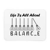 Het leven draait om evenwicht en motivatie inspira magneet (Horizontaal)