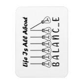 Het leven draait om evenwicht en motivatie inspira magneet (Verticaal)