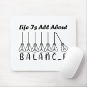 Het leven draait om evenwicht en motivatie inspira muismat (Met muis)