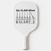 Het leven draait om evenwicht en motivatie inspira pickleball paddle (Achterkant)