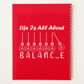 Het leven draait om evenwicht en motivatie inspira planner (Achterkant)