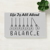 Het leven draait om evenwicht en motivatie inspira post-it® notes (Kantoor)