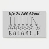 Het leven draait om evenwicht en motivatie inspira post-it® notes (Voorkant)