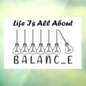 Het leven draait om evenwicht en motivatie inspira raamsticker (Vel 3)