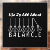 Het leven draait om evenwicht en motivatie inspira raamsticker (Vel 2)