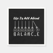 Het leven draait om evenwicht en motivatie inspira servet (Voorkant)