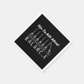 Het leven draait om evenwicht en motivatie inspira servet (Hoek)