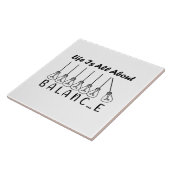 Het leven draait om evenwicht en motivatie inspira tegeltje (Zijkant)