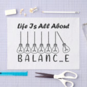 Het leven draait om evenwicht en motivatie inspira tissuepapier (Craft)