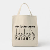 Het leven draait om evenwicht en motivatie inspira tote bag (Achterkant)