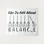 Het leven draait om evenwicht en motivatie inspira wandkleed (Voorkant (horizontaal))