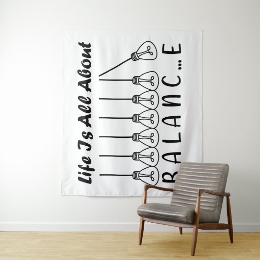 Het leven draait om evenwicht en motivatie inspira wandkleed (In situ)