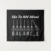 Het leven draait om evenwicht en motivatie inspira wandkleed (Voorkant (horizontaal))