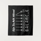 Het leven draait om evenwicht en motivatie inspira wandkleed (Voorkant)