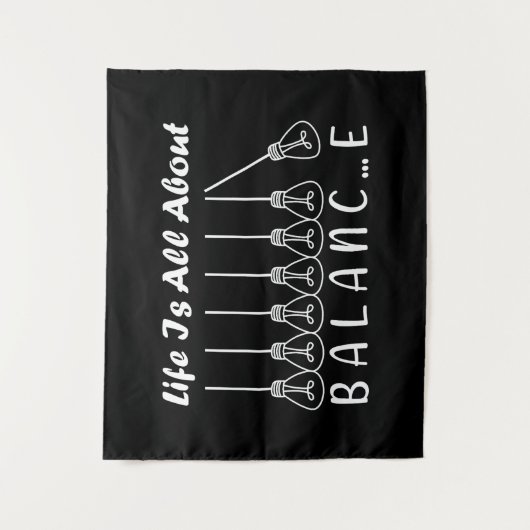 Het leven draait om evenwicht en motivatie inspira wandkleed (Voorkant)