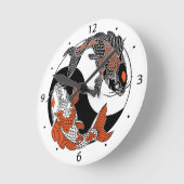 het leven draait om evenwicht . Japanse koikarper Ronde Klok (Hoek)