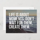 Het leven draait om momenten briefkaart (Voorkant / Achterkant)