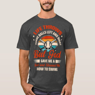 Het leven duikt naar de kromme naar links en recht t-shirt