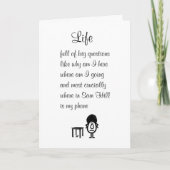 Het leven een grappig denken van je gedicht kaart (Voorkant)