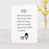 Het leven een grappig denken van je gedicht kaart (Gele Bloem)