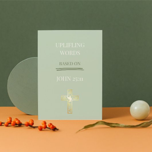 Het leven eindigt hier niet – Johannes 25:11 Chris Feestdagen Kaart