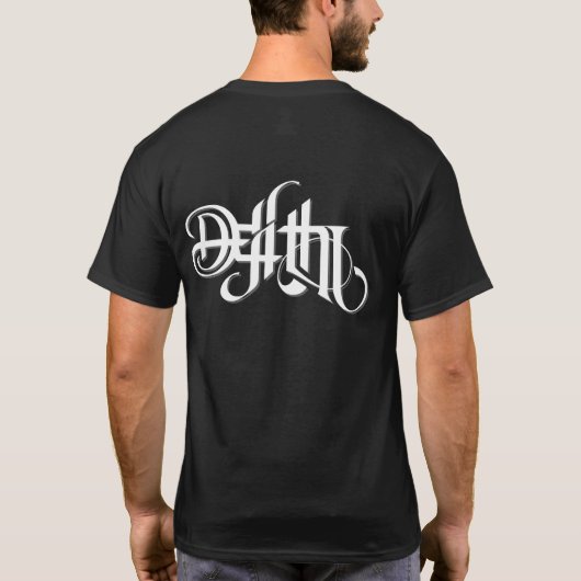 Het leven en de dood Ambigram T-shirt (Achterkant)