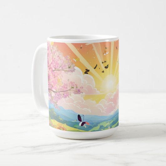 Het leven en de natuurlijke schoonheid Thermische  Koffiemok (Voorkant links)