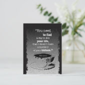 Het leven en de Waarden, geïllustreerd de citaat v Briefkaart (Staand voorkant)