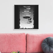 Het leven en de Waarden, geïllustreerd de citaat v Canvas Afdruk (Insitu (Woonkamer))