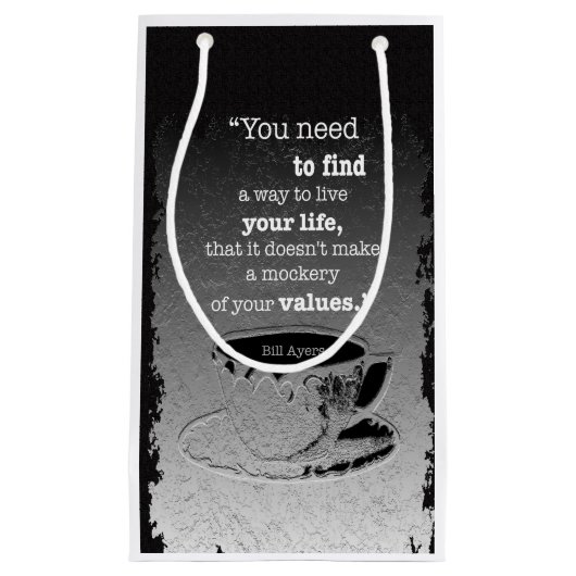 Het leven en de Waarden, geïllustreerd de citaat v Klein Cadeauzakje (Voorkant)